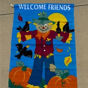 Colorful Scarecrow Garden Flag